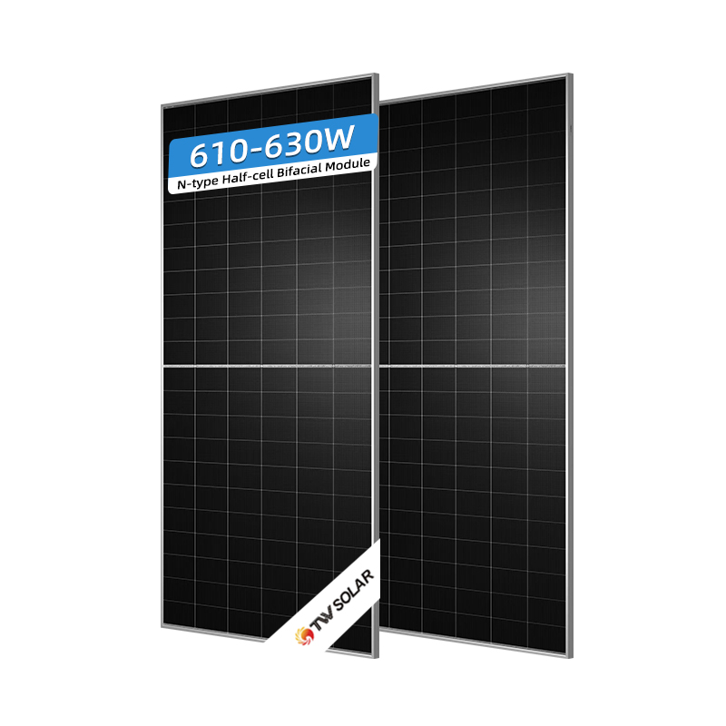 TW High-Efficiency Bifacial Solar Panel 610-630W